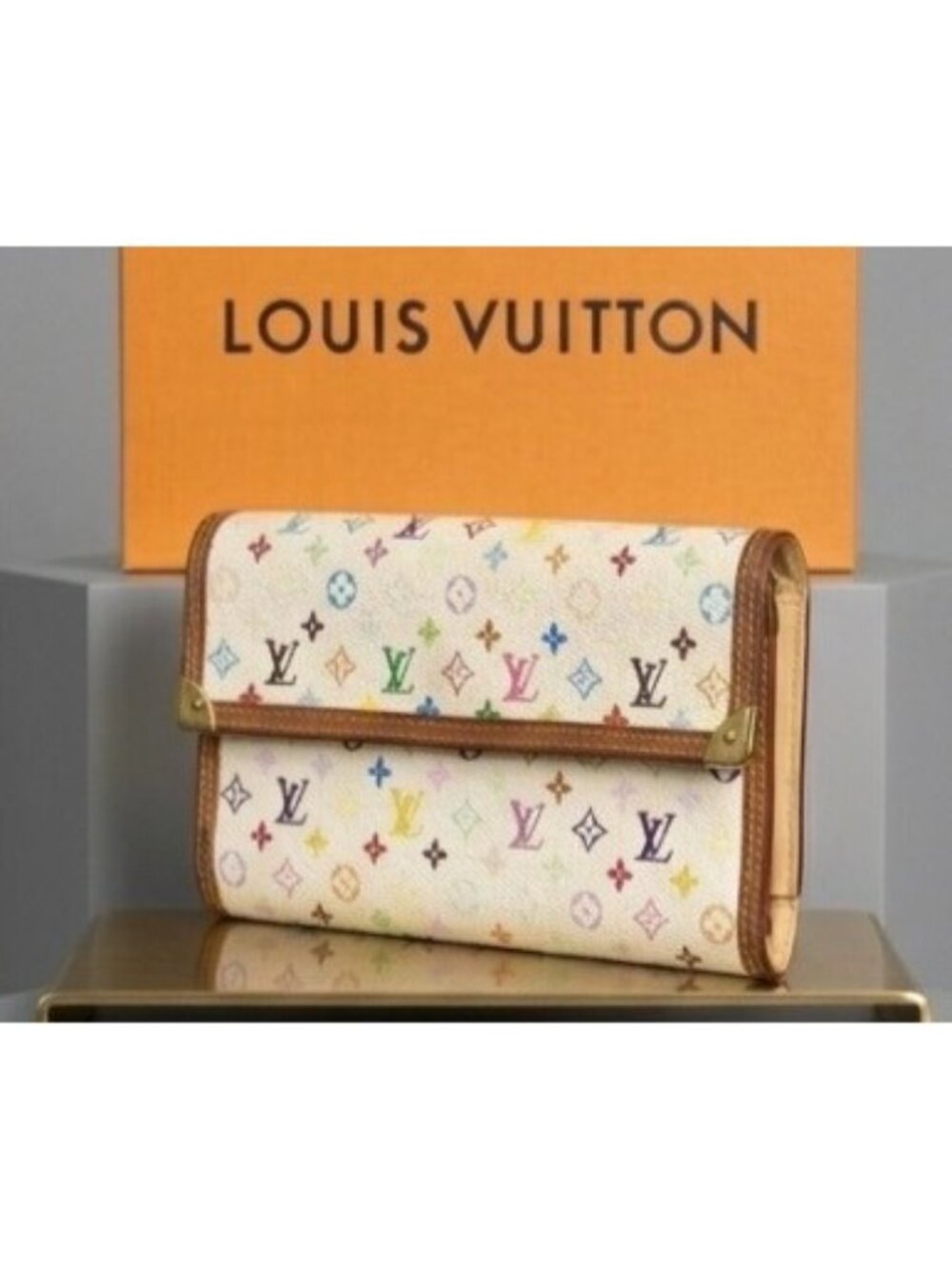 Louis Vuitton X Takashi Murakami White and Multi Color Monogram - Picture 2 of 16